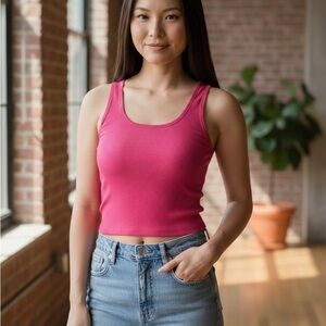 SKIMS Fuchsia Tank Top